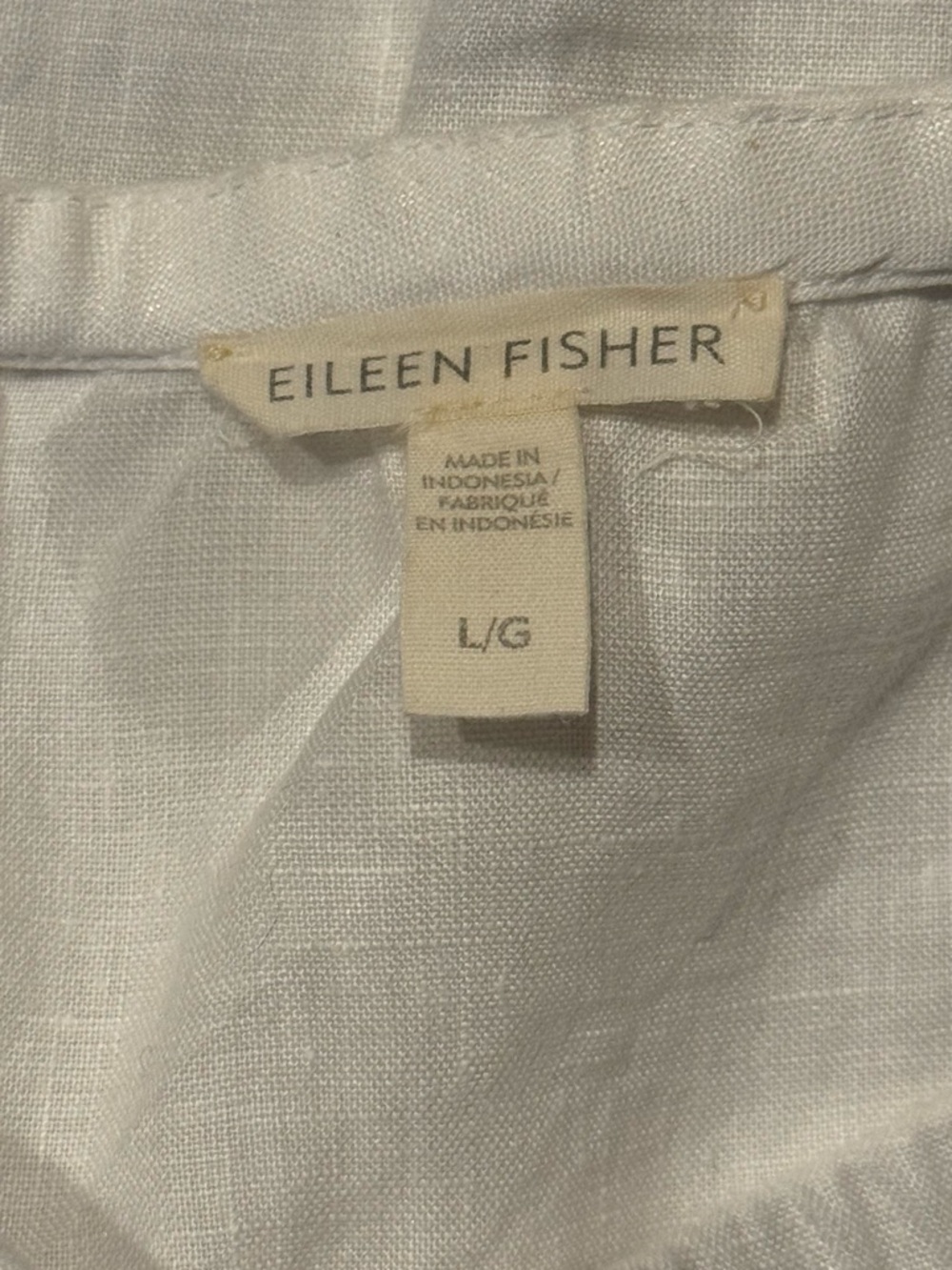 Eileen Fisher - White - 100% Organic Linen - Midi Skirt A Line - size Large / XL - Picture 10 of 12